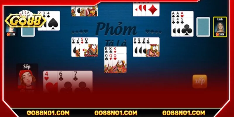Bài Phỏm của cổng game GO88 là thể thức cược đổi thưởng,nhận tiền lớn