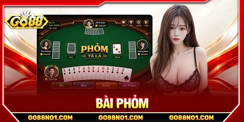 Bài Phỏm: Game Bài Lá GO88 Chơi Xanh Chín, Cược Thả Ga