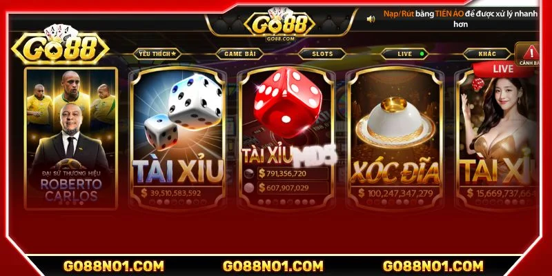 Khám phá kho game Tài Xỉu siêu hot chỉ có tại GO88